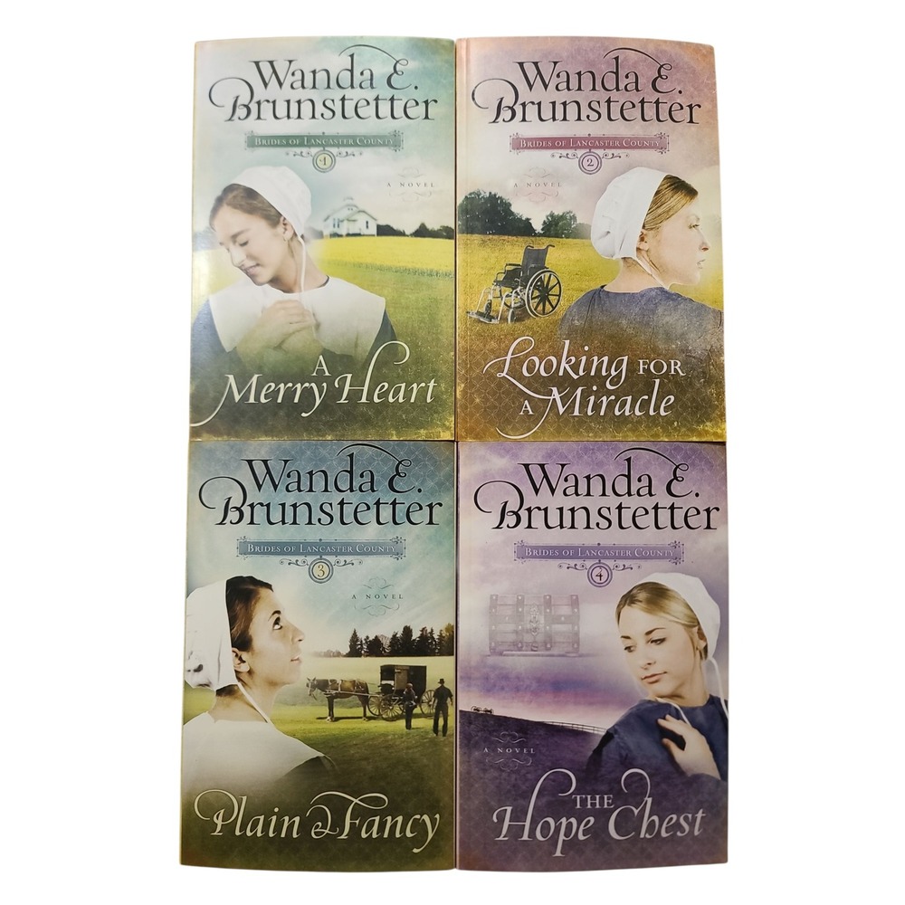 Wanda Brunstetter Brides of Lancaster County 4ea Book Set A Merry Heart + More